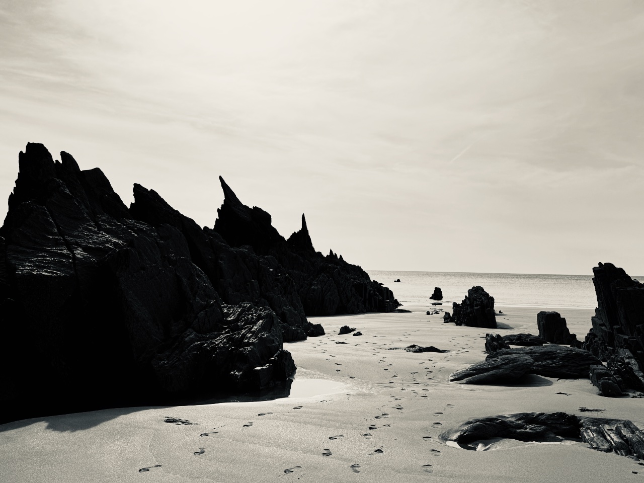 Rocky Beach Shore. 